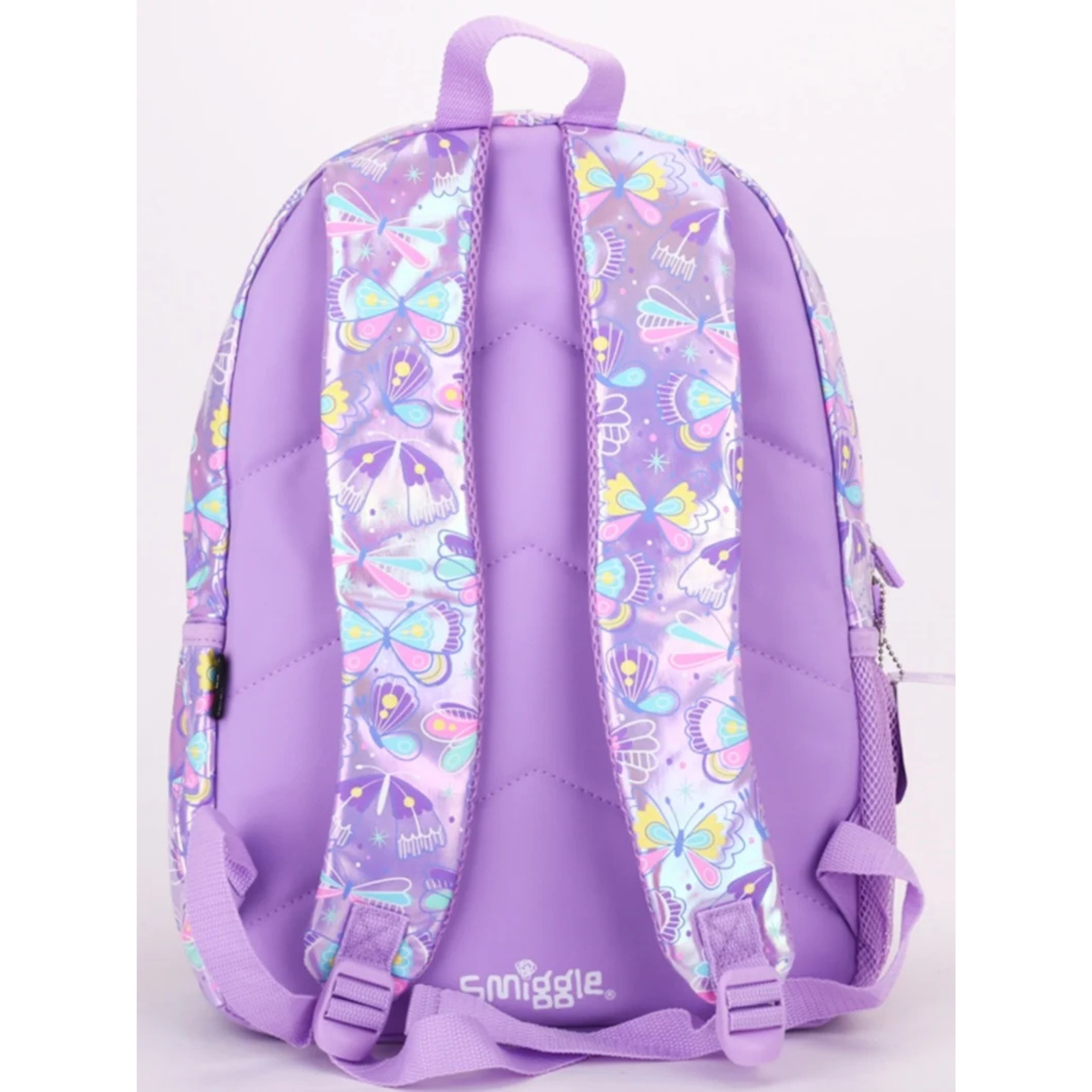 Smiggle Brand Butterfly Themed School Bag | Grade 2 & 3 | Purple (100%orignal)
