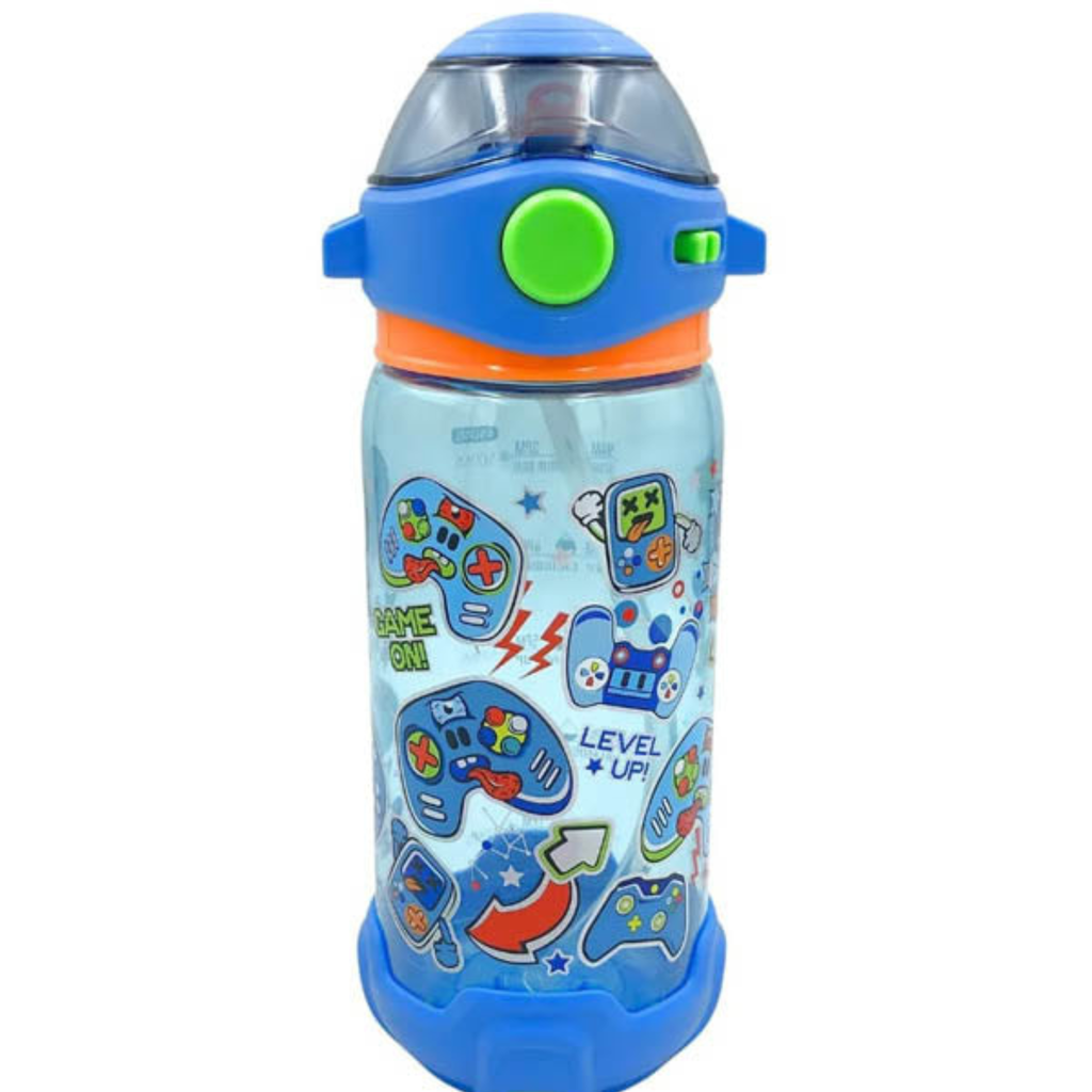 Vest Brand Game On Themed BPA Free Water Bottle with Sippy Straw | 650 ml
