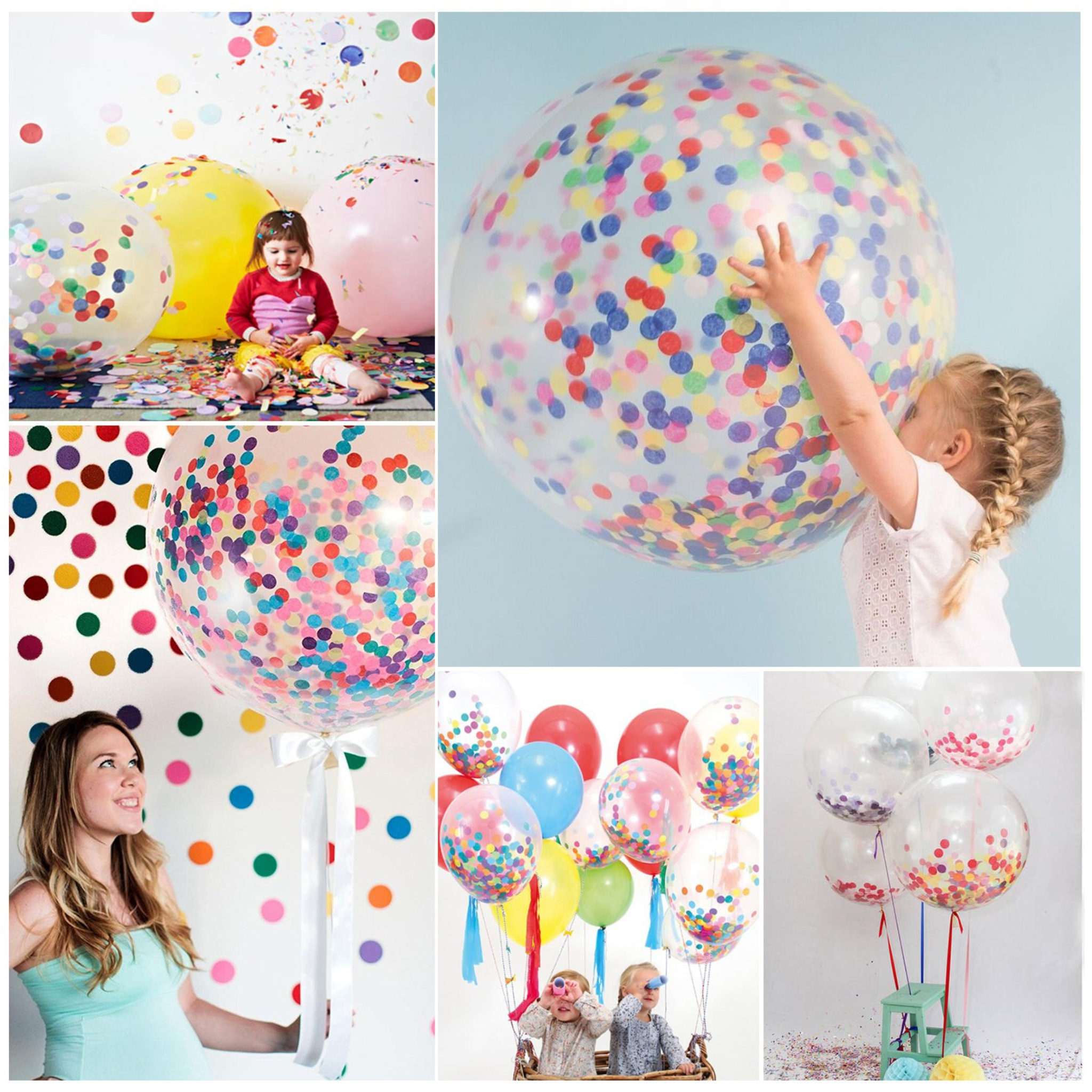 confati baloons for party decorations pack of 8 baloons