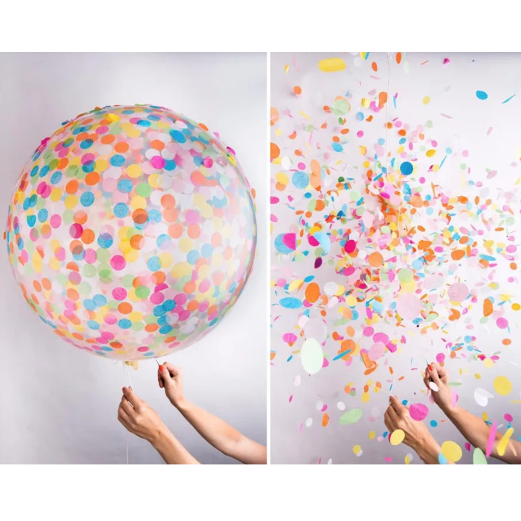 confati baloons for party decorations pack of 8 baloons