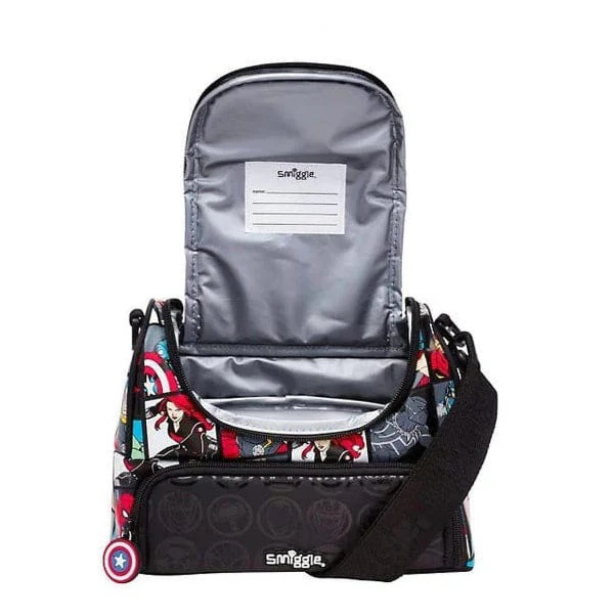 Smiggle Brand Marvel Spider Man Themed Insulated Two Compartment Lunch Bag (444108)