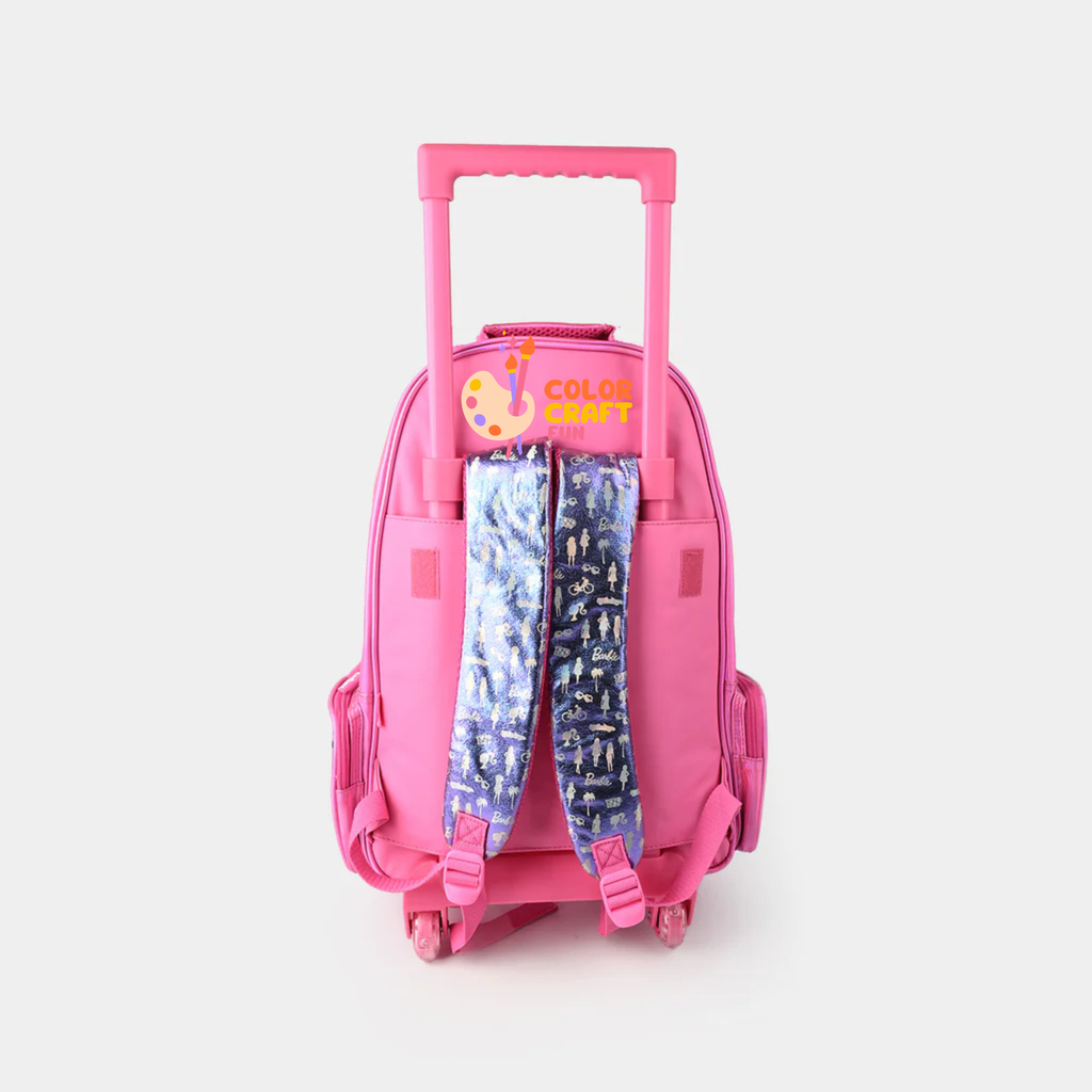 Orignal Smiggle Rolling Backpack/Trolley Bag for Kids BARBIE Size 19inch