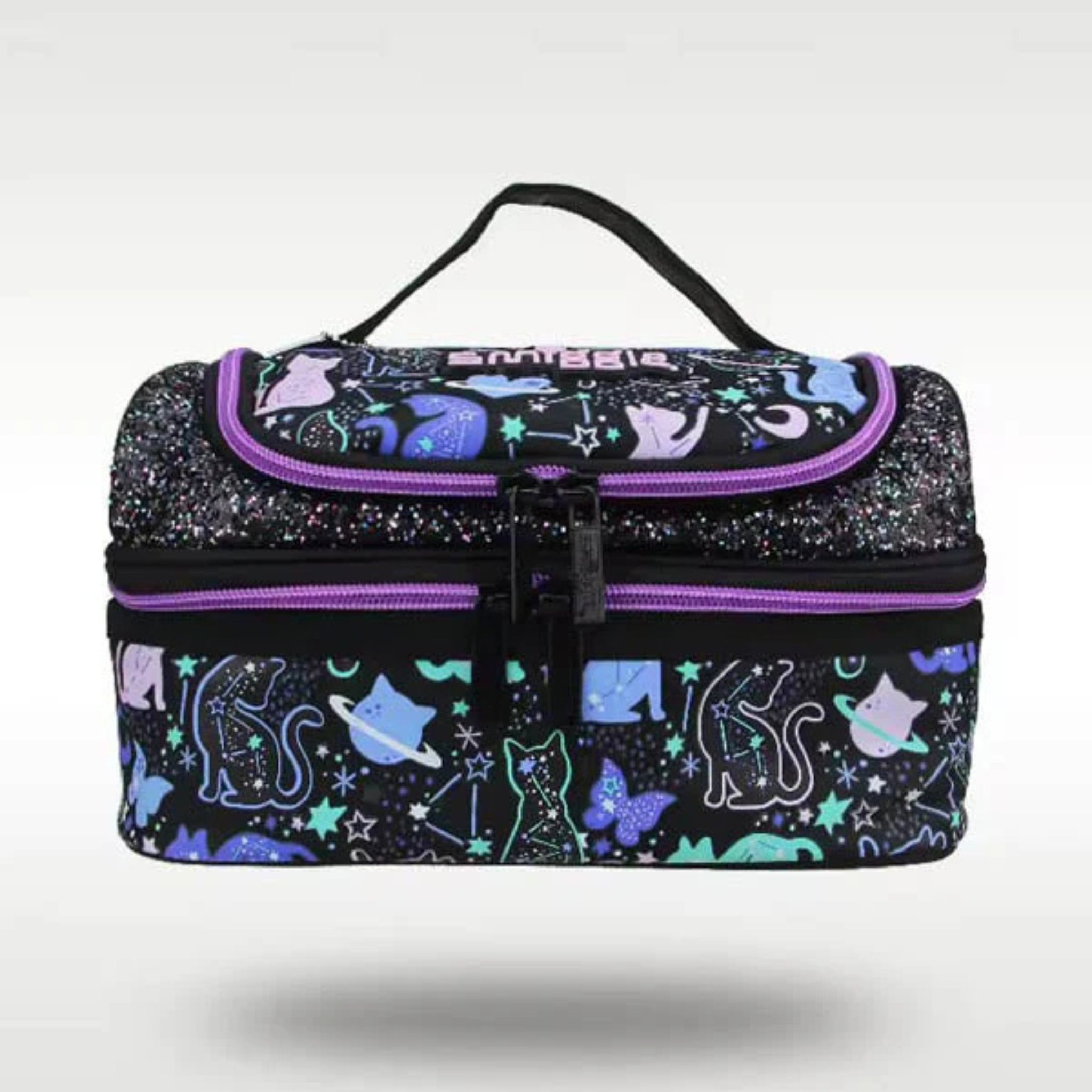 Smiggle Brand Cat Themed Insulated Two Compartment Lunch Bag