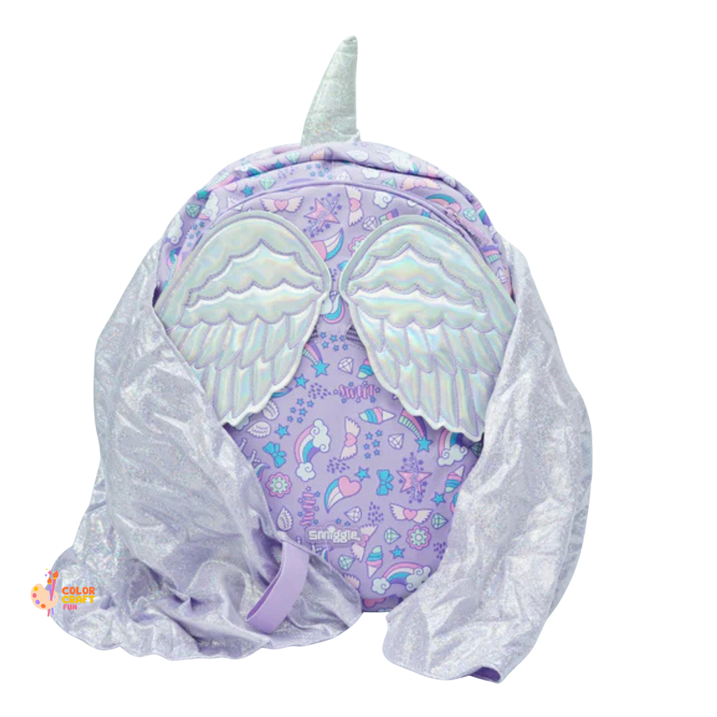 Smiggle 100% orignal Perple Unicorn school bag for kg class (14inch)