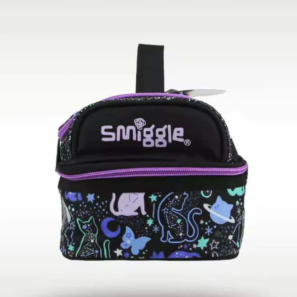 Smiggle Brand Cat Themed Insulated Two Compartment Lunch Bag