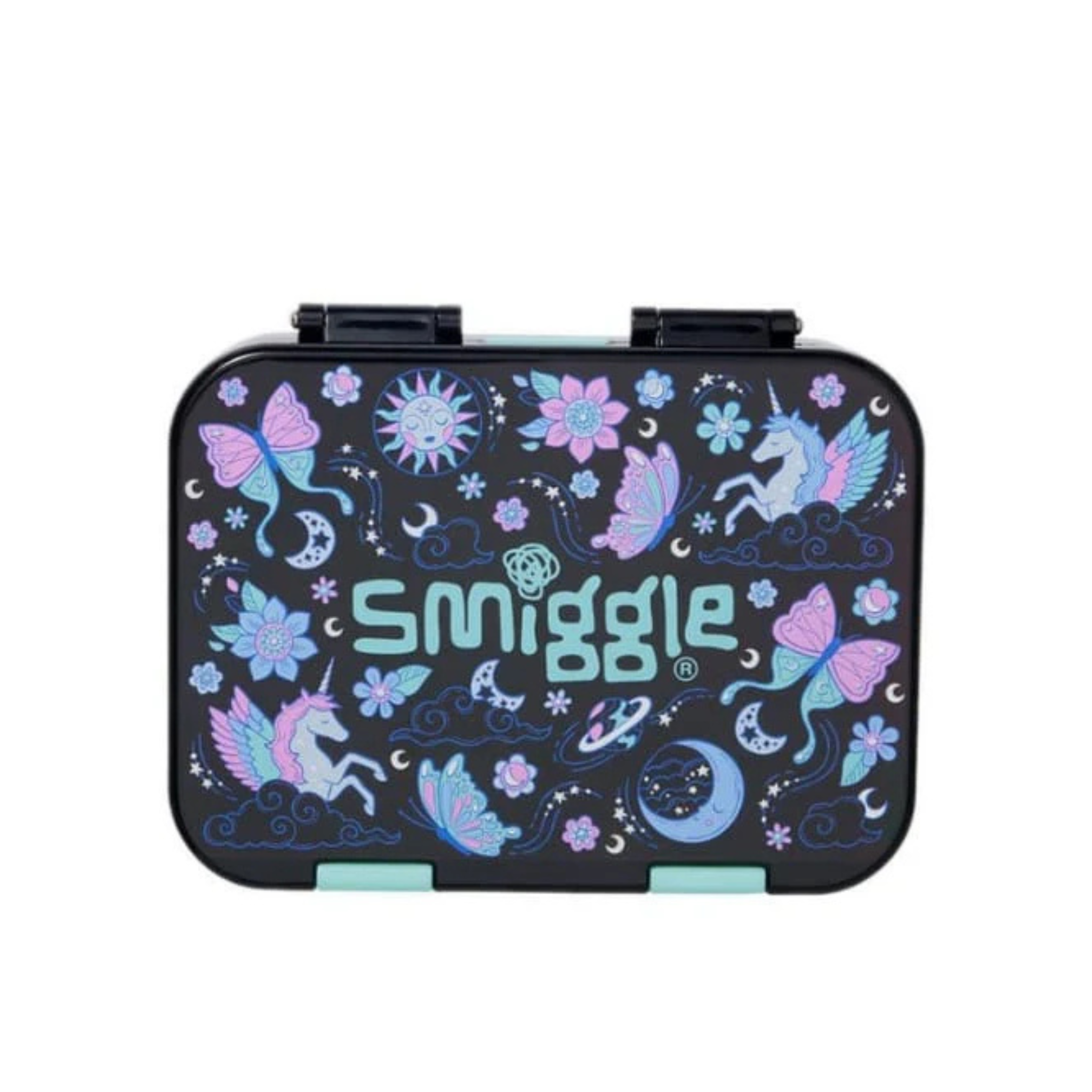 Smiggle Unicorn, Flowers & Butterflies Medium Bento Lunch Box for Kids – BPA-Free, Durable & Eco-Friendly