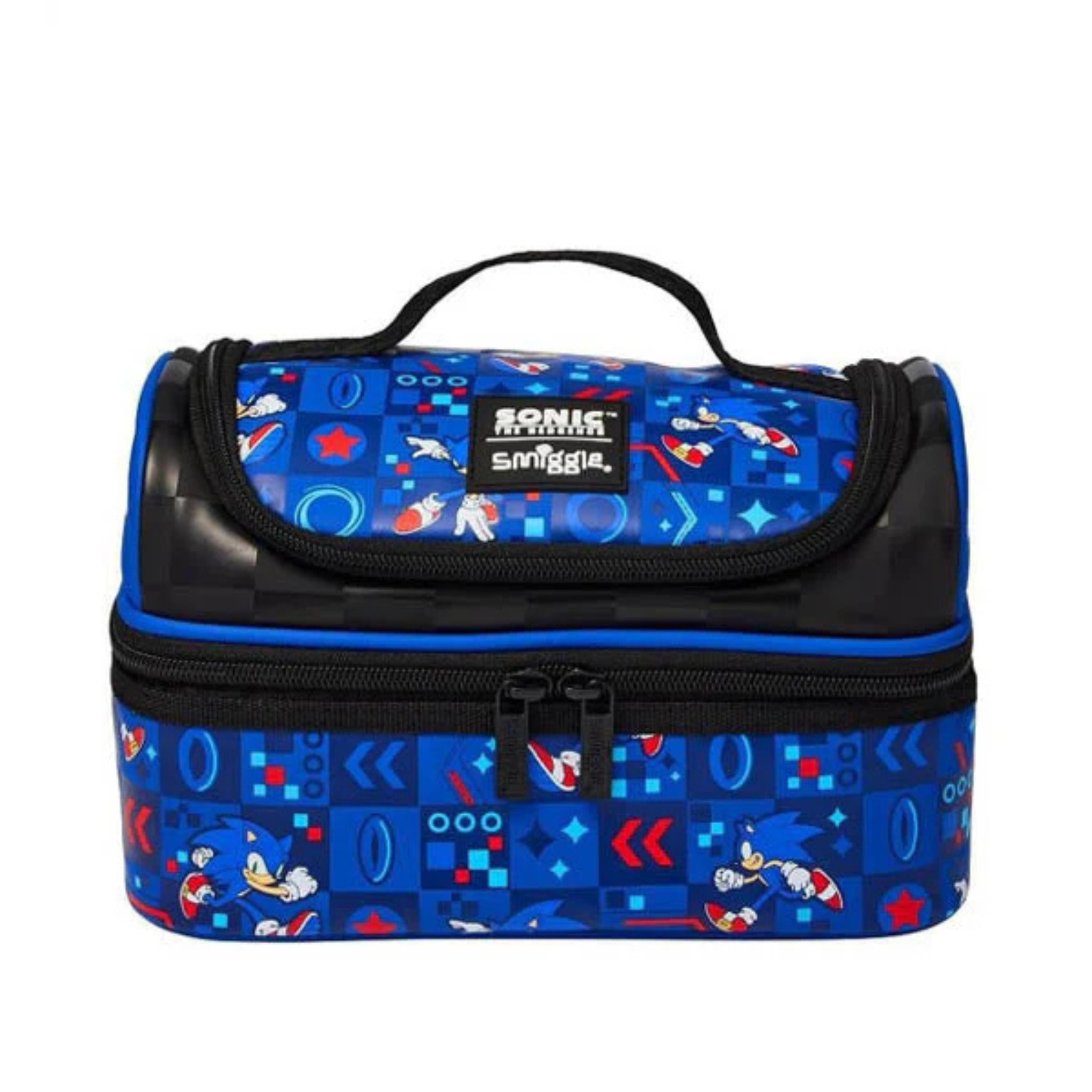 Smiggle Brand Sonic The Hedgehog Insulated Two Compartment Lunch Bag