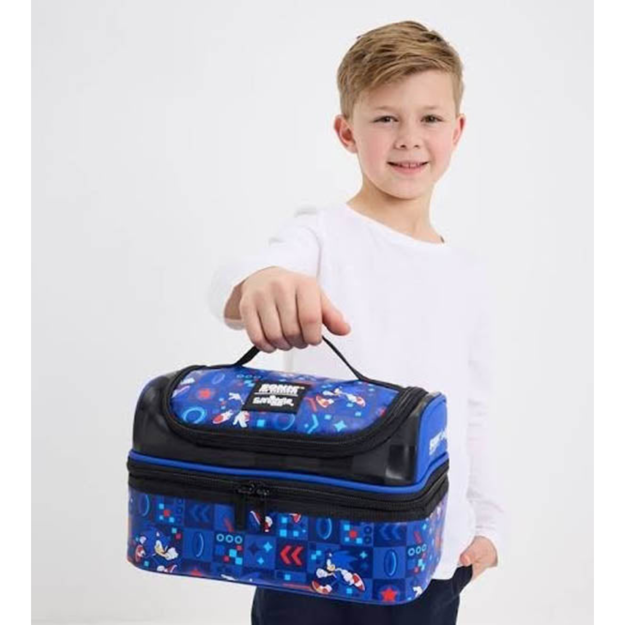 Smiggle Brand Sonic The Hedgehog Insulated Two Compartment Lunch Bag