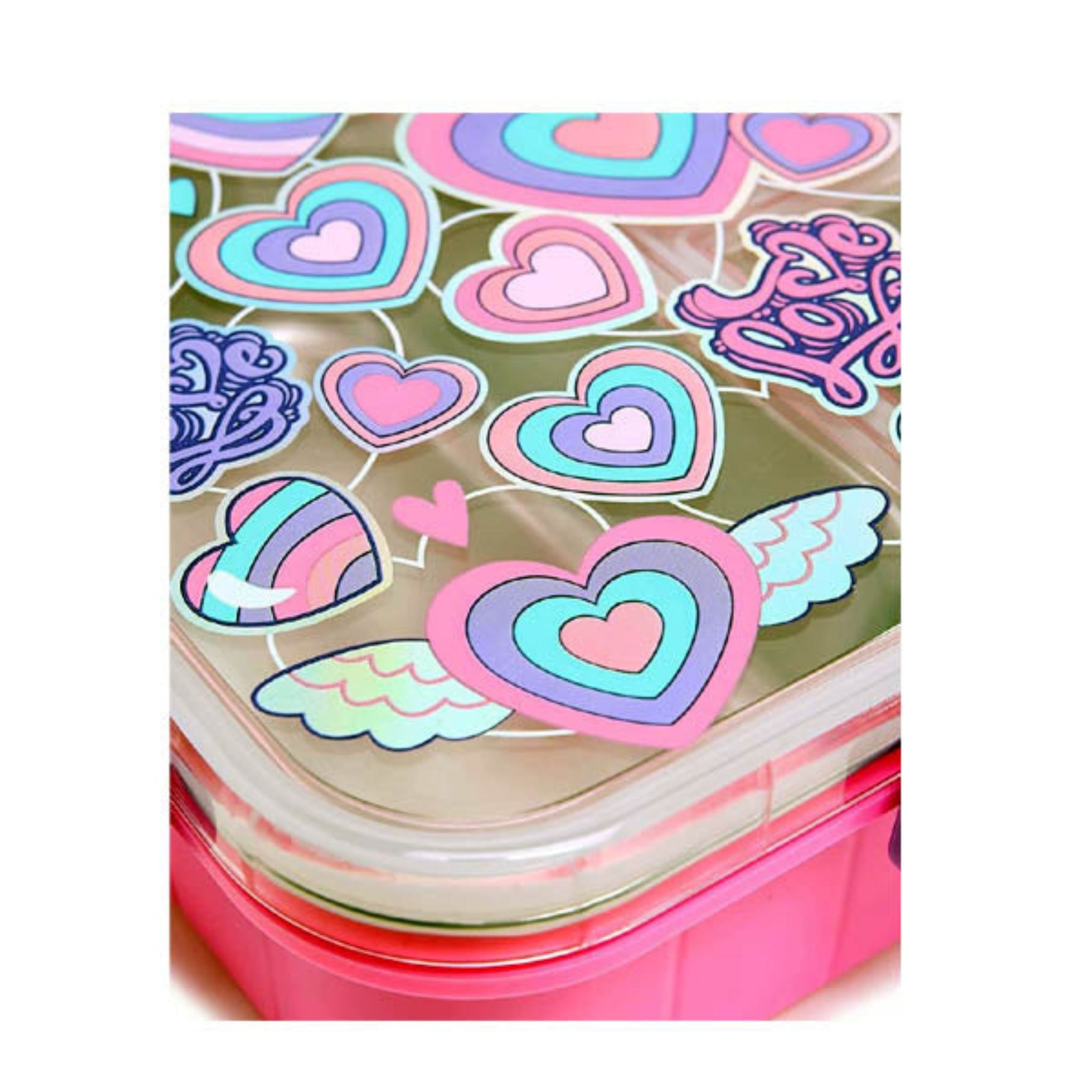 Vest Brand Hearts Design Lunch Box – Cute, Durable & Perfect for Everyday Use