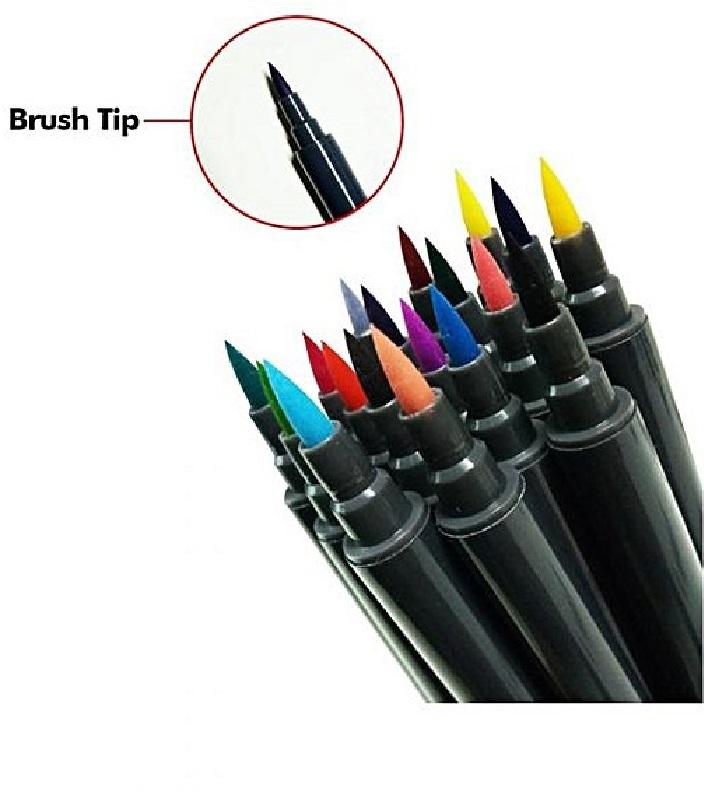 M&G Brush Tip 24 Colour Markers Set - Double Sided APMW-7604