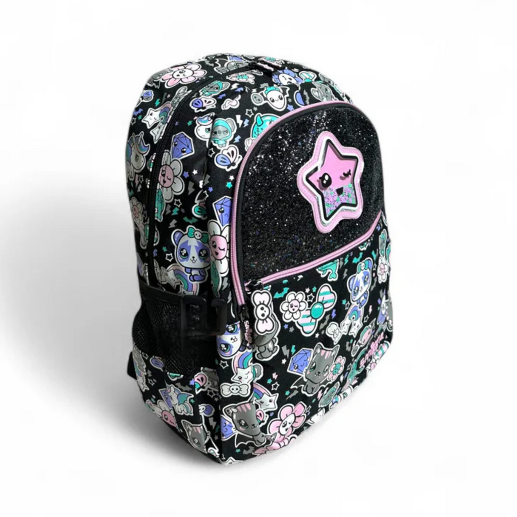Smiggle Original 17 Inch Black Trailblazer Classic School Bag For Grade 1-5 Girls