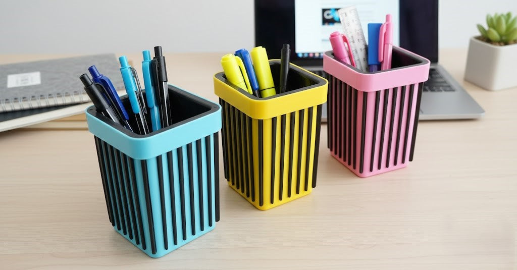 Plastic squair Pencil Holder Pen Containers, Dual-Purpose ...