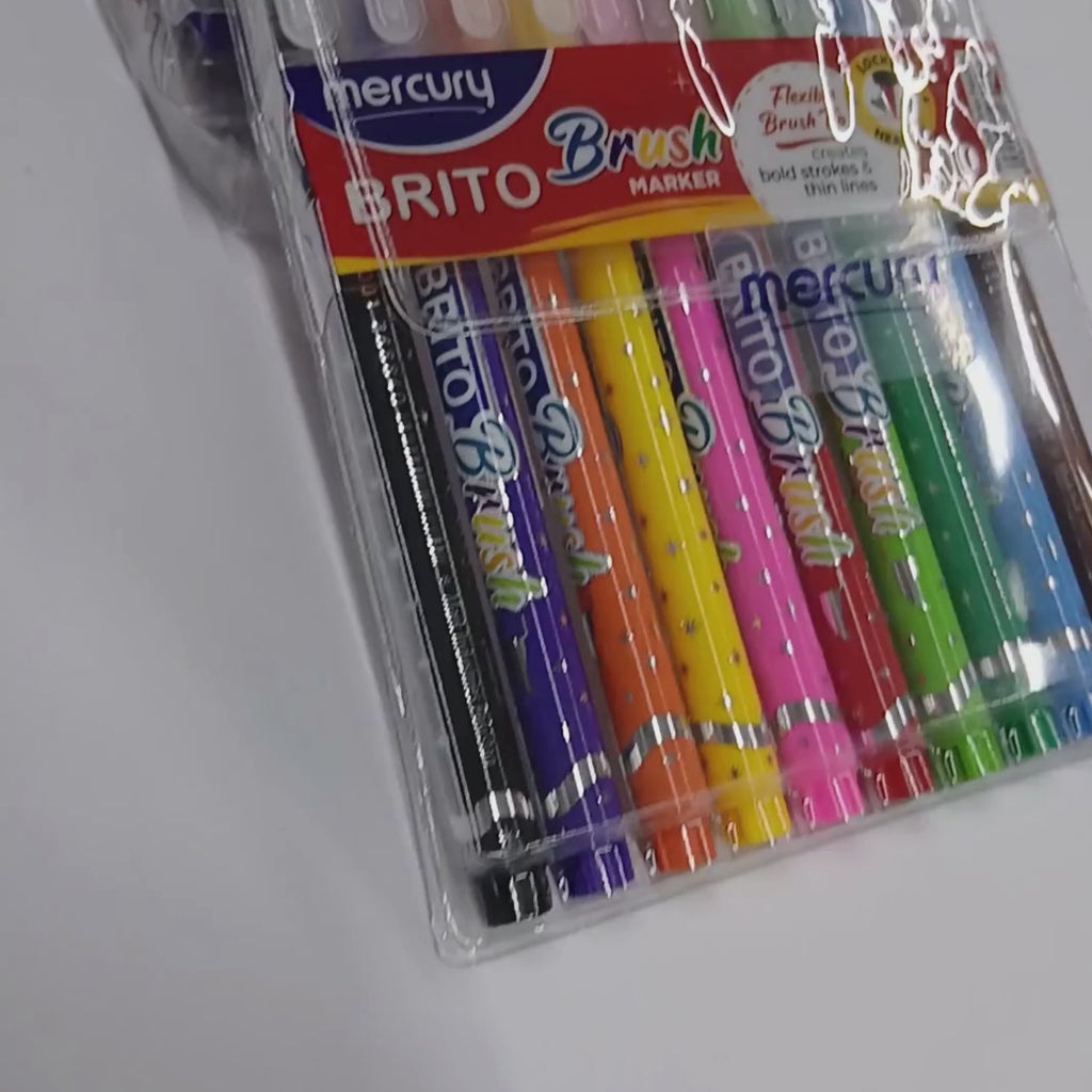 brush marker set of 12 colours